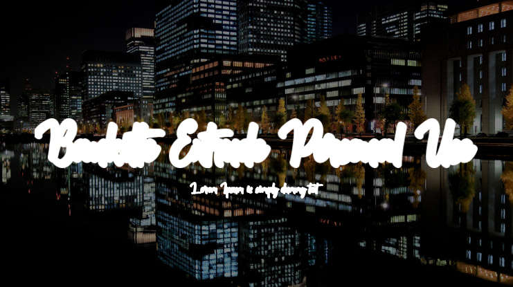 Bankitte Extrude Personal Use Font Family