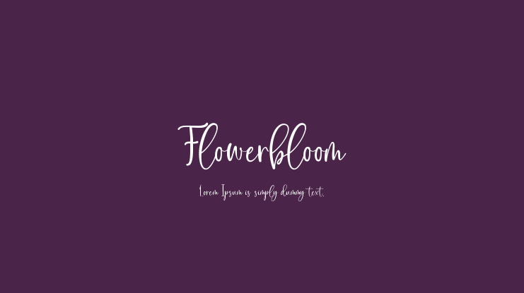 Flowerbloom Font