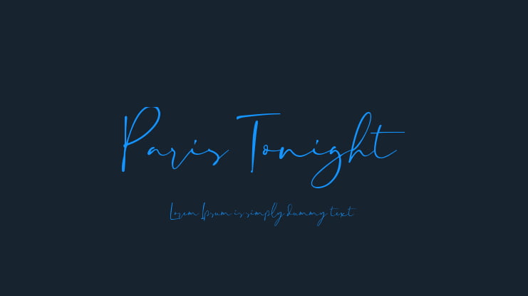 Paris Tonight Font