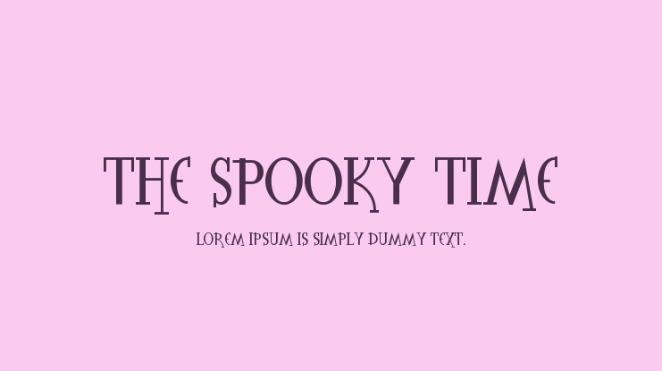 The Spooky Time Font