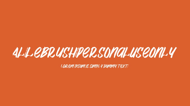 Al_Lebrush_PersonalUseOnly Font