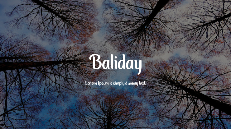 Baliday Font