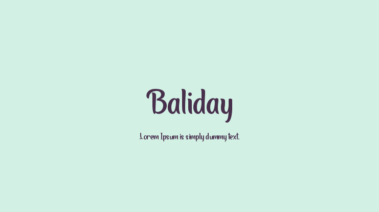 Baliday Font