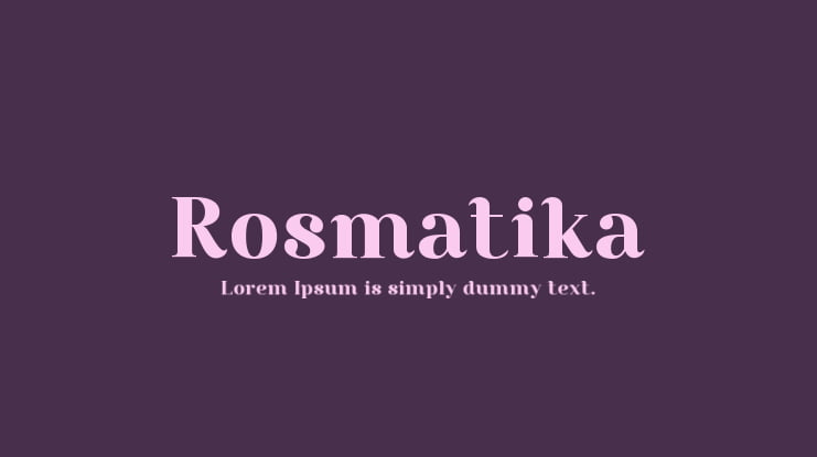 Rosmatika Font