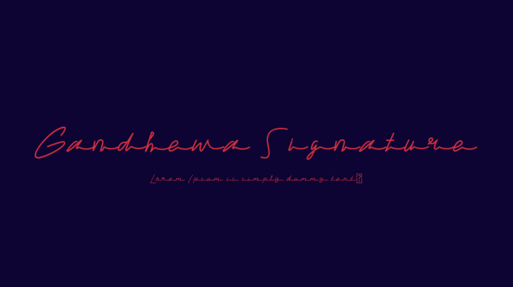 Gandhewa Signature Font