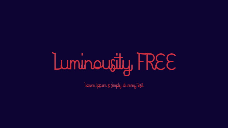 Luminousity FREE Font