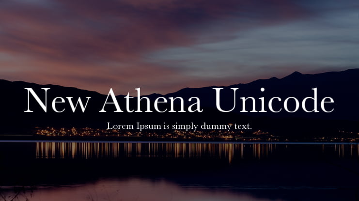 New Athena Unicode Font