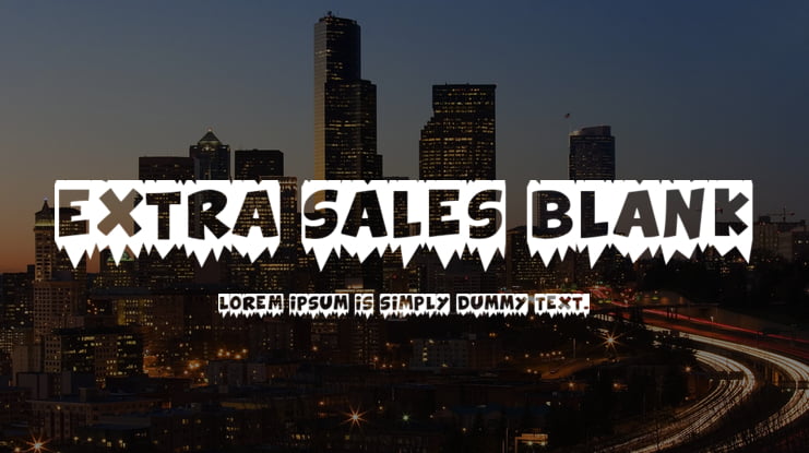 Extra Sales Blank Font Family