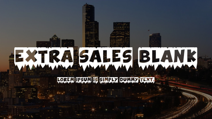 Extra Sales Blank Font Family