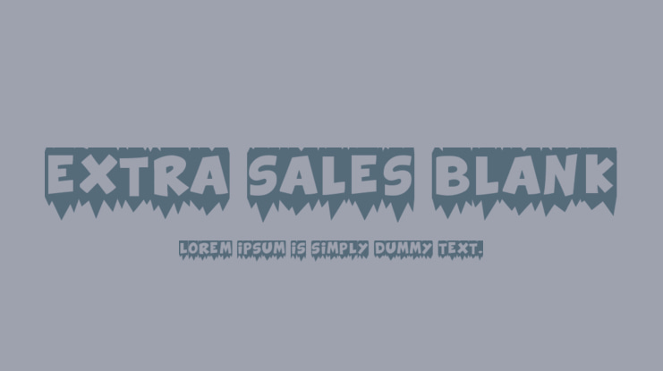 Extra Sales Blank Font Family