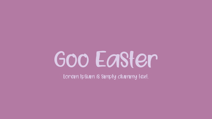 Goo Easter Font