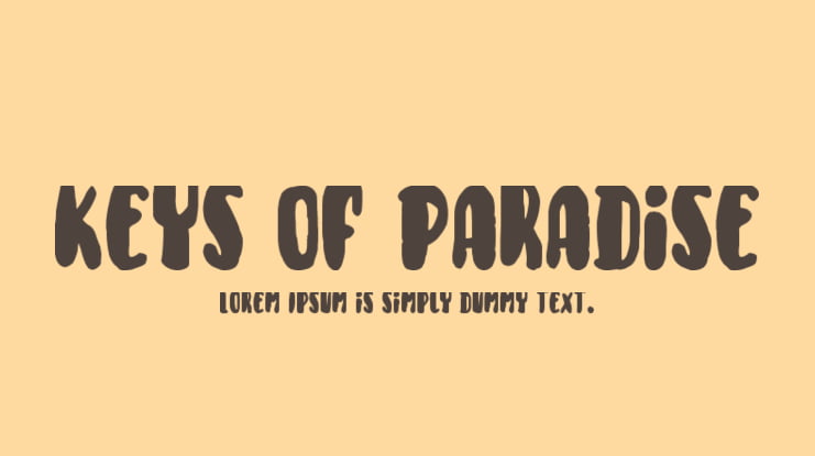 Keys of Paradise Font