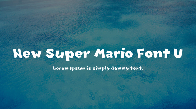 New Super Mario Font U