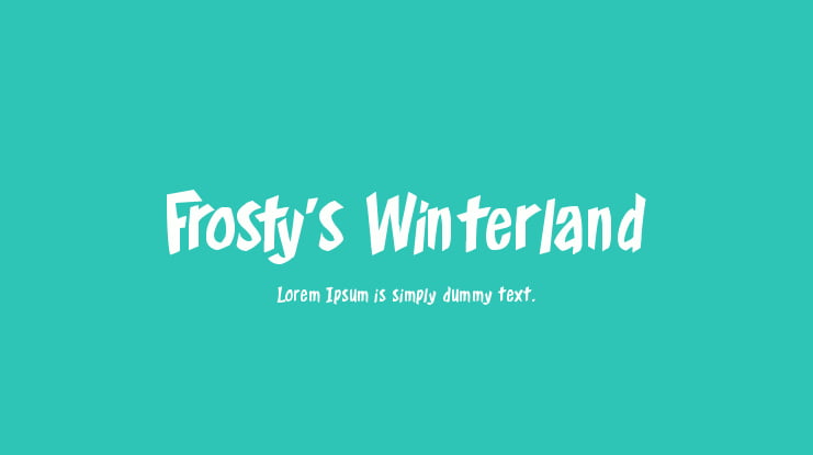 Frosty's Winterland Font