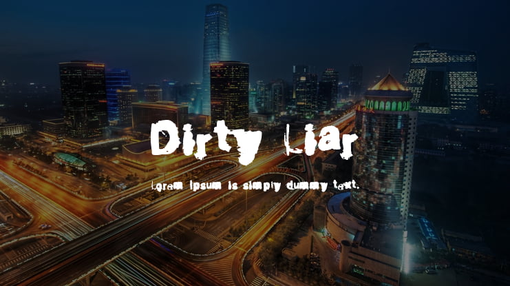 Dirty Liar Font