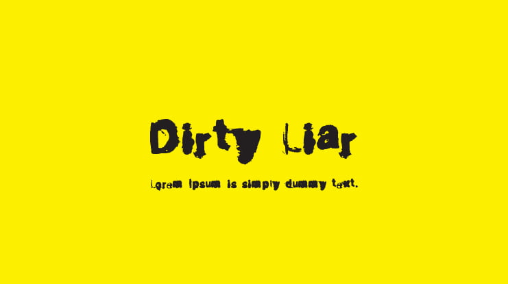 Dirty Liar Font