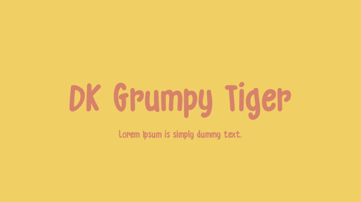 DK Grumpy Tiger Font