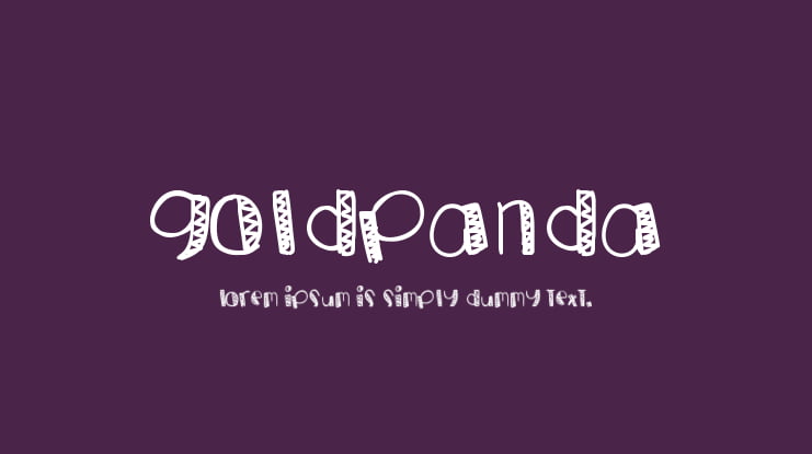 GoldPanda Font