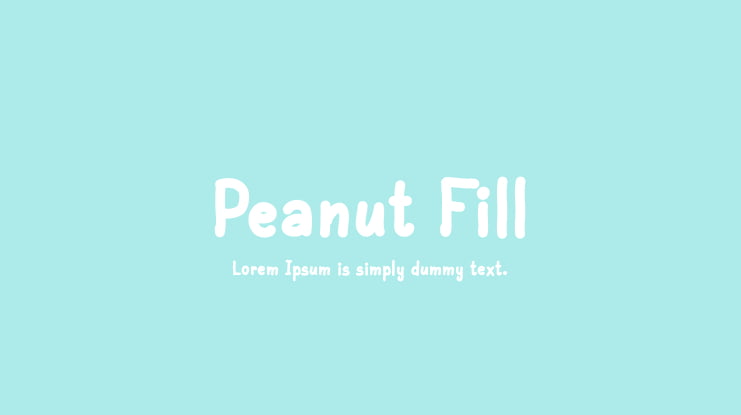 Peanut Fill Font Family