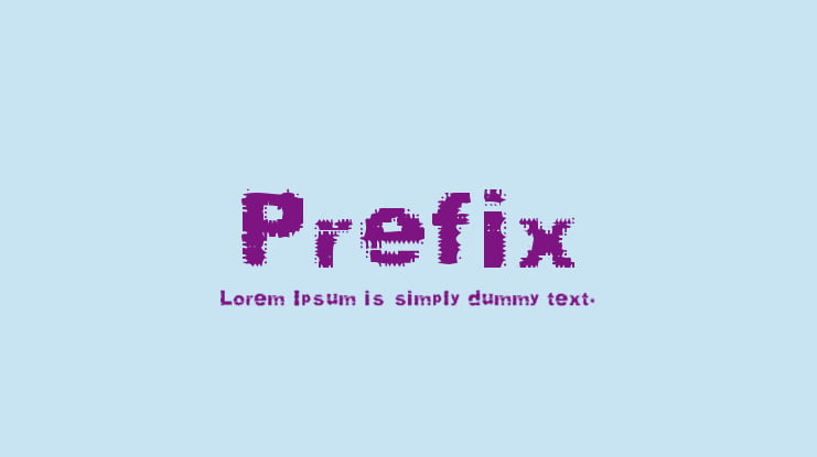 Prefix Font