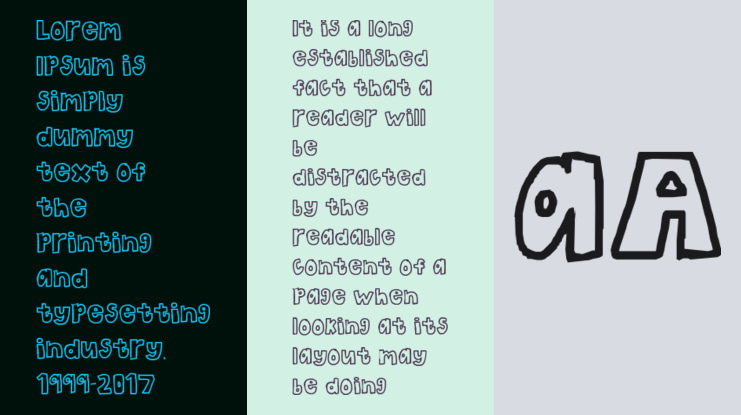 the bubble letters Font