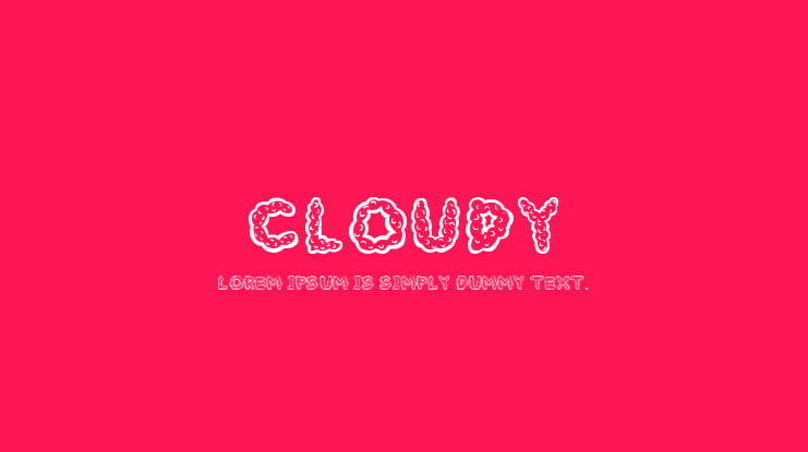 Cloudy Font