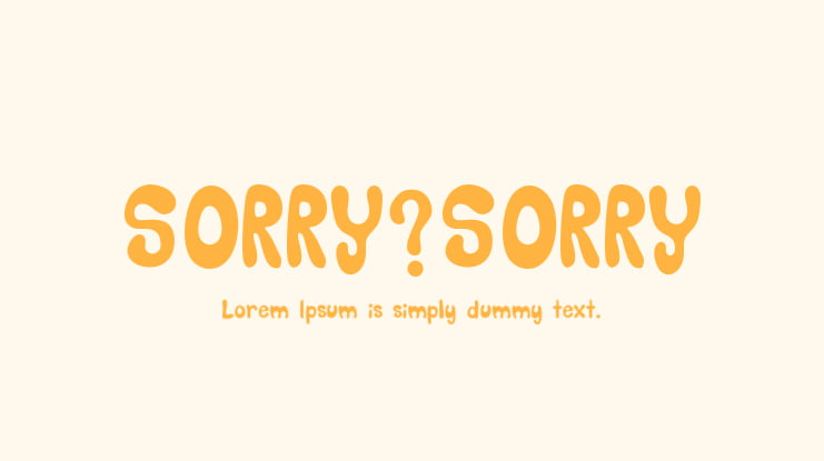 SORRY_SORRY Font