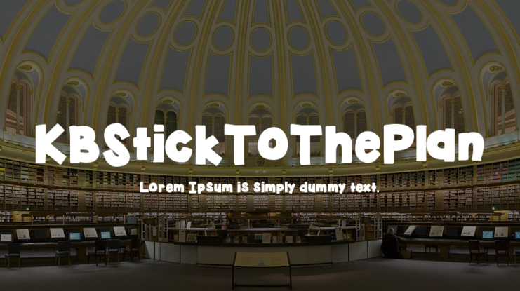 KBStickToThePlan Font