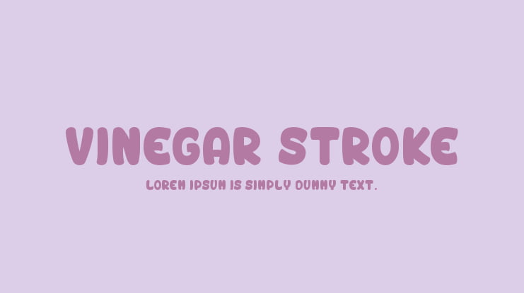Vinegar Stroke Font