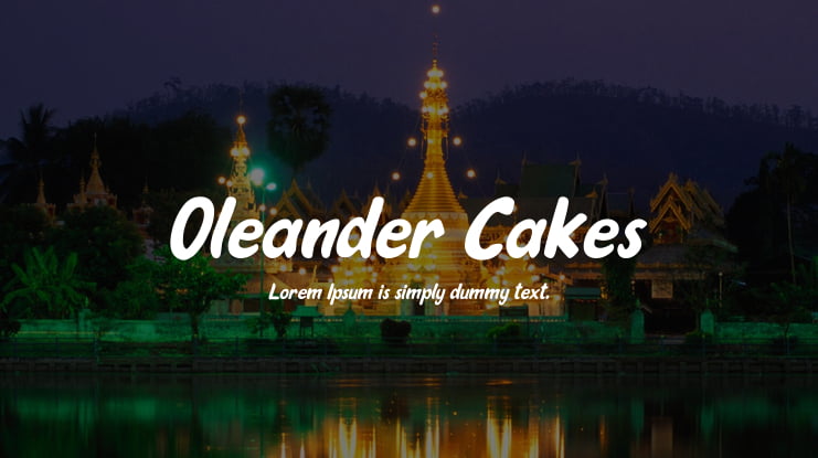Oleander Cakes Font Family