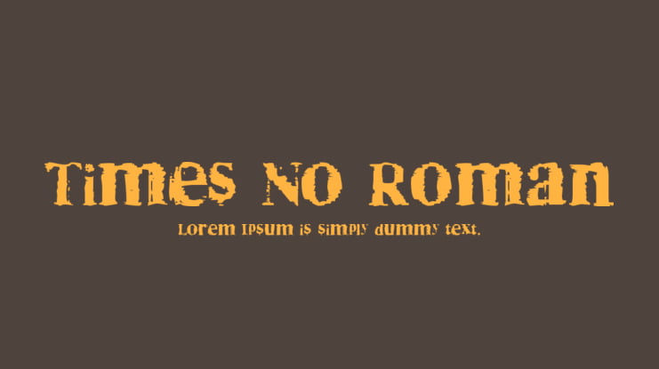 Times No Roman Font