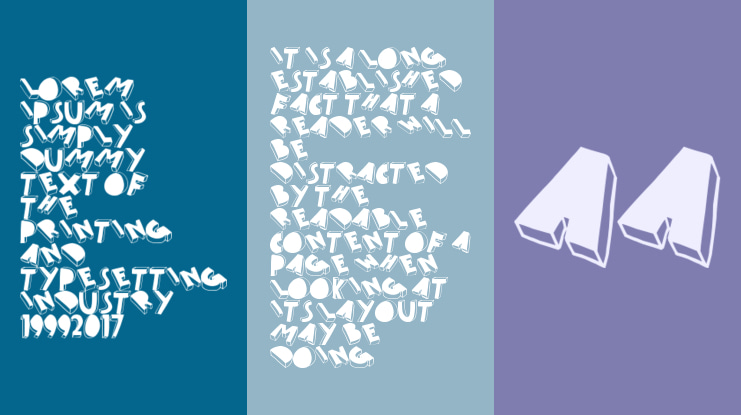 threed filled Font Family