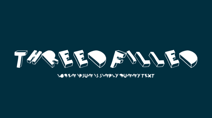 threed filled Font Family