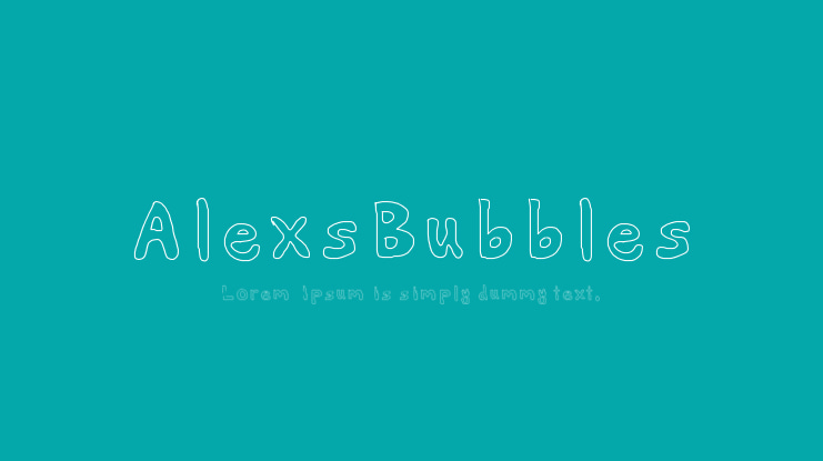AlexsBubbles Font