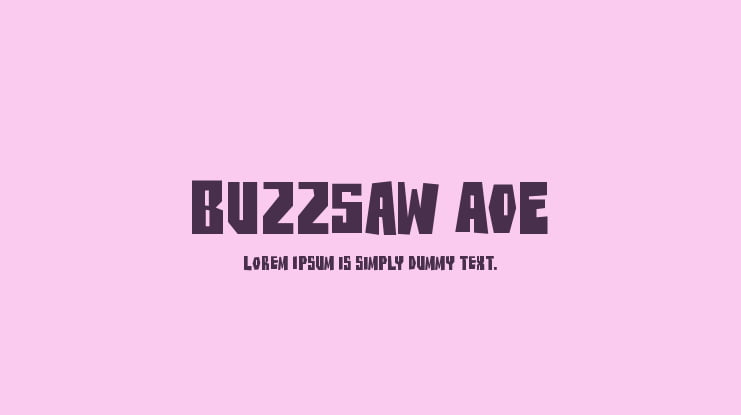 BuzzSaw AOE Font Family