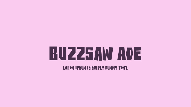BuzzSaw AOE Font Family