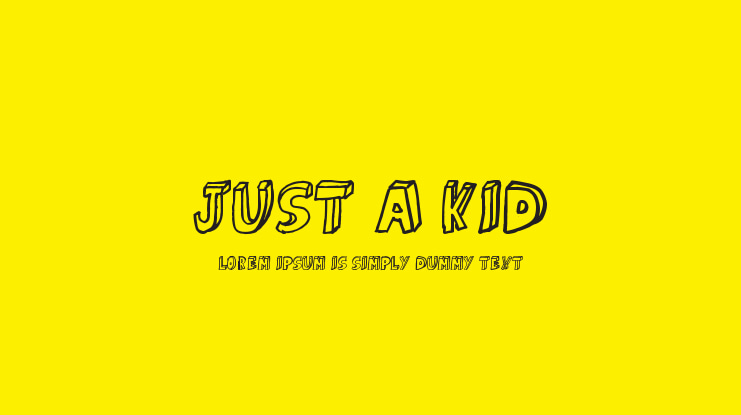 just a kid Font