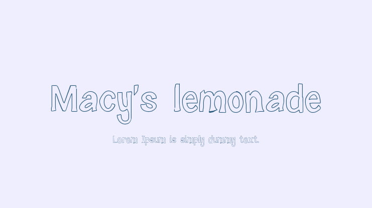Macy's lemonade Font