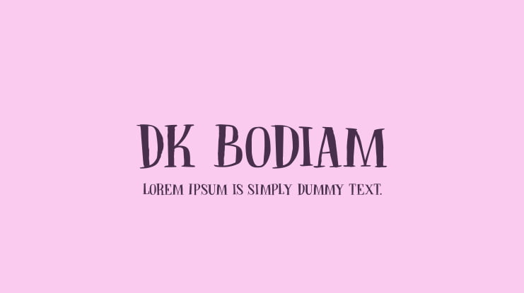 DK Bodiam Font