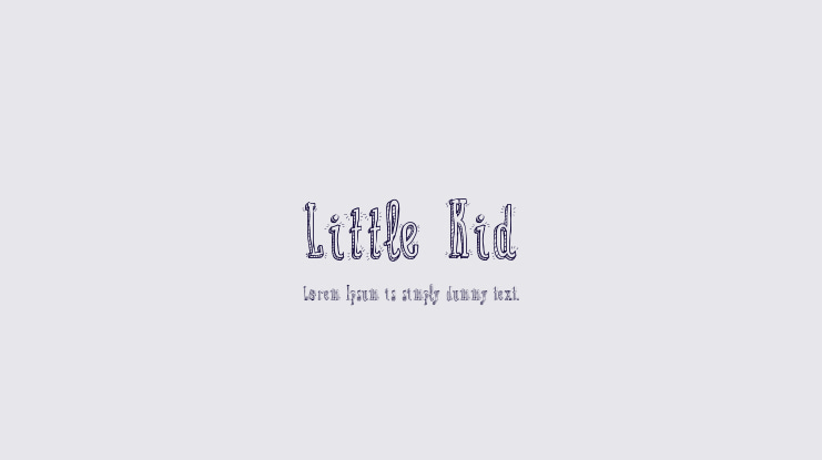 Little Kid Font