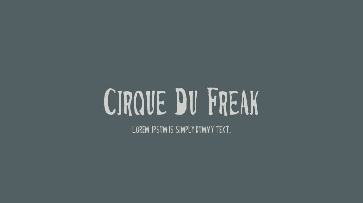 Cirque Du Freak Font