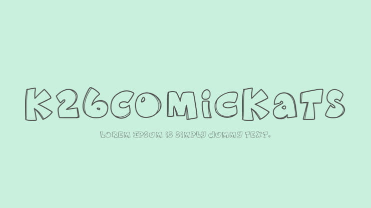 K26ComicKats Font