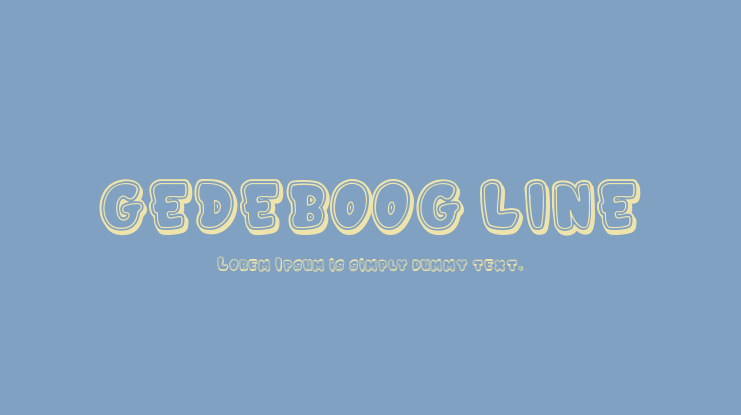 GEDEBOOG LINE Font Family