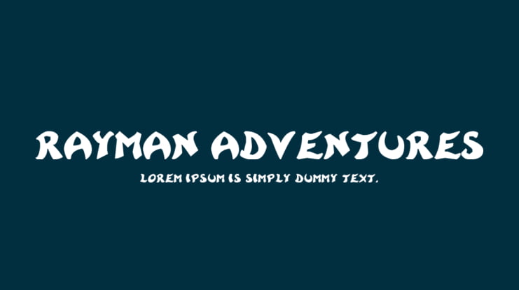 Rayman Adventures Font