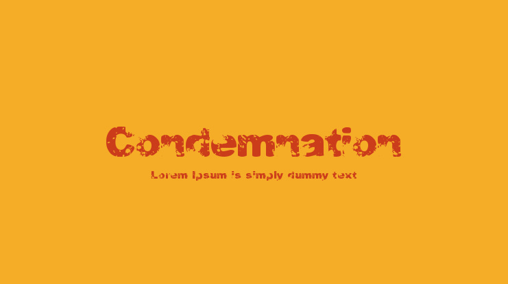 Condemnation Font