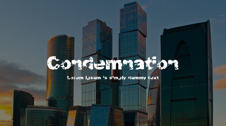 Condemnation Font