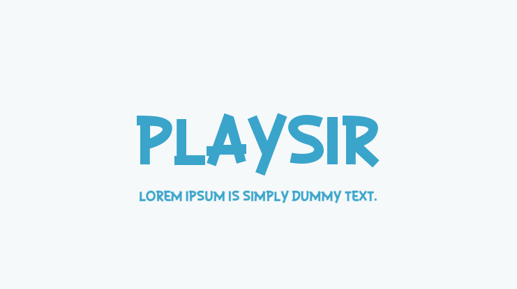PLAYSIR Font Family