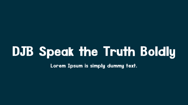 DJB Speak the Truth Boldly Font Family