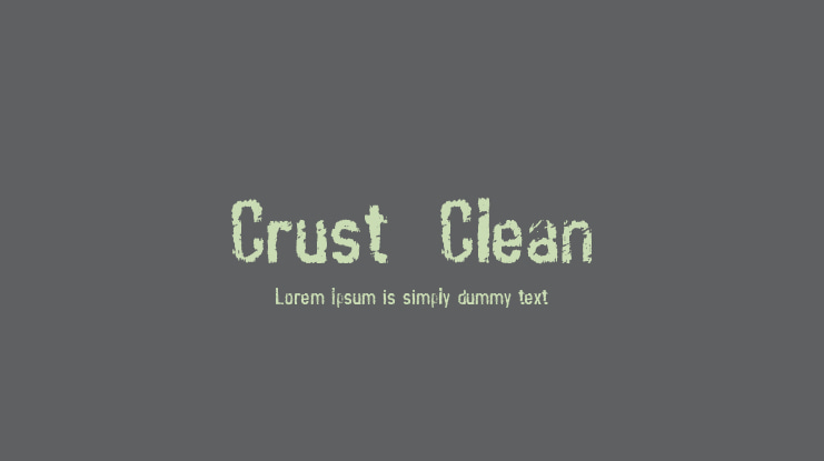 Crust  Clean Font