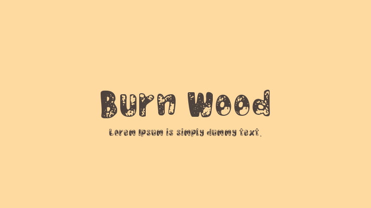 Burn Wood Font